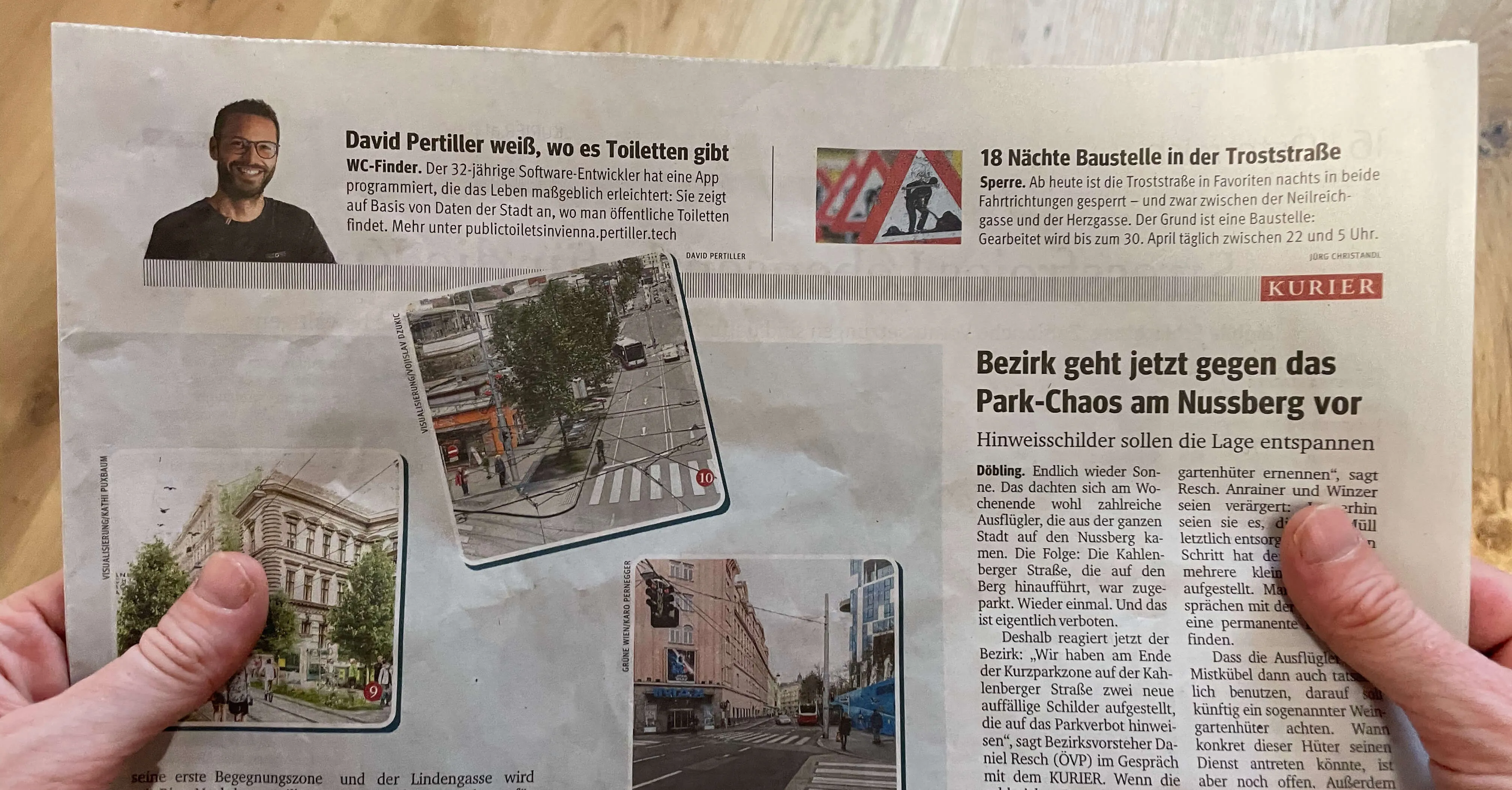 Kurier - Kopf des Tages